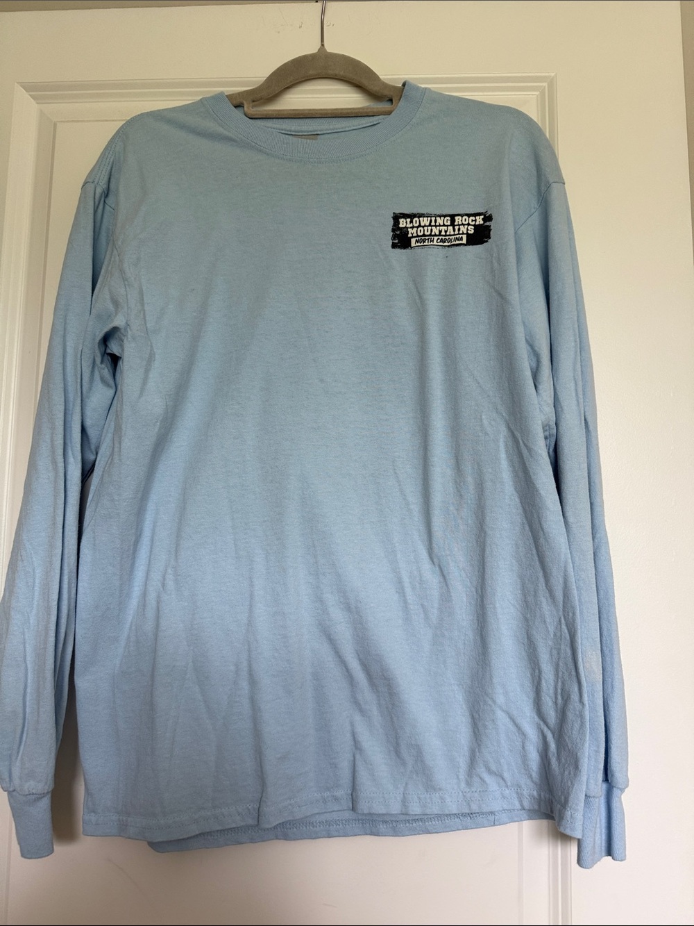 Gildan Light Blue Long Sleeve Graphic Tee
